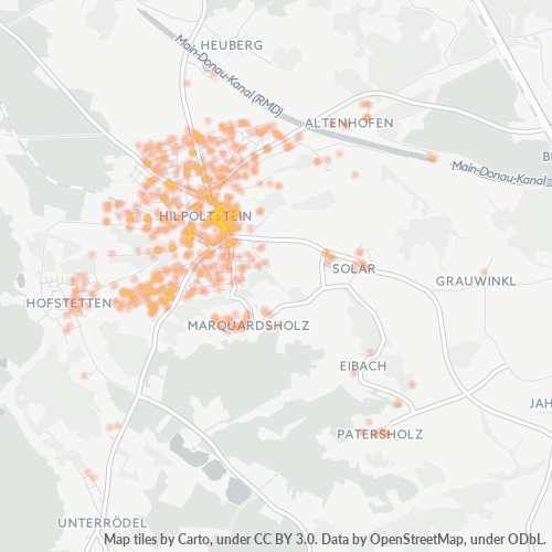 Heatmap für plz 91161