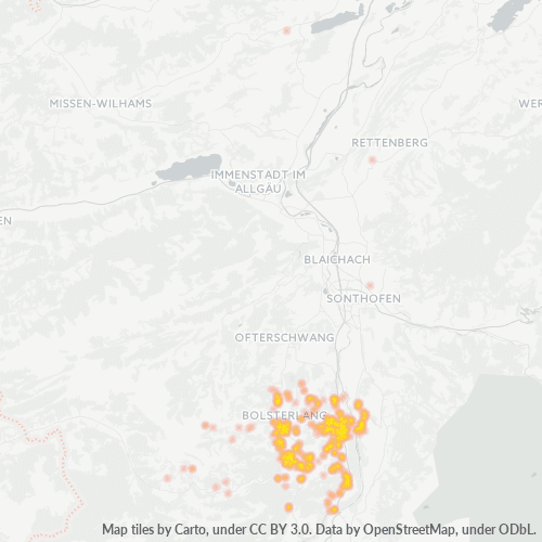 Heatmap für plz 87538