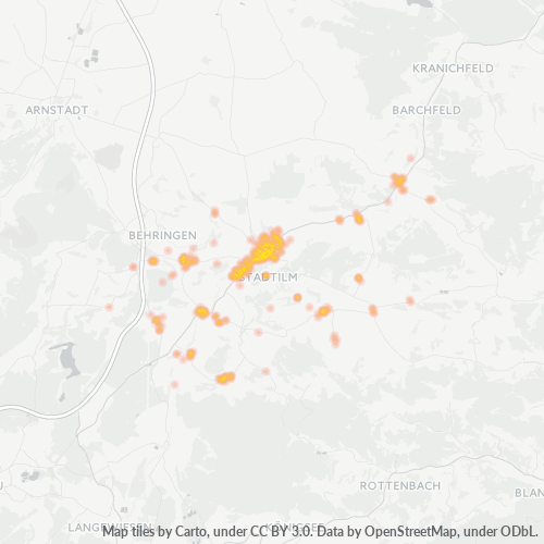 Heatmap für plz 99326