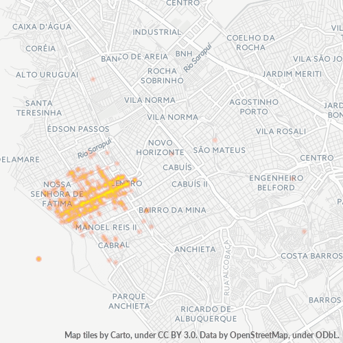 26520-000 Mapa de calor de densidad empresarial