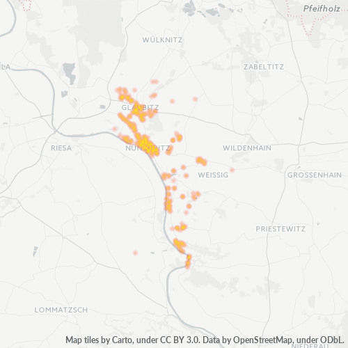 Heatmap für plz 01612