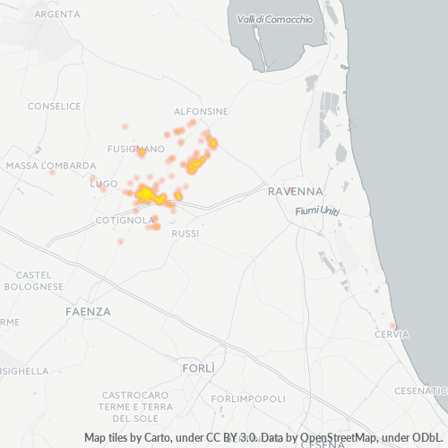 Mappa di calore per cap 48012