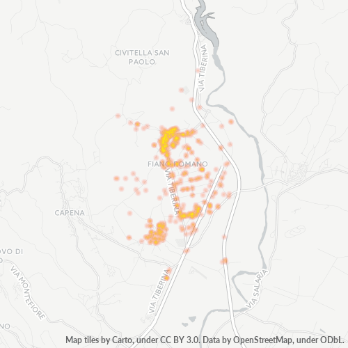 Mappa di calore per cap 00065