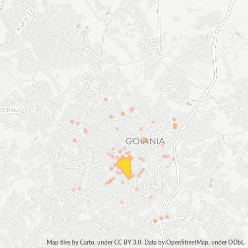 74150-000 Mapa de calor de densidad empresarial