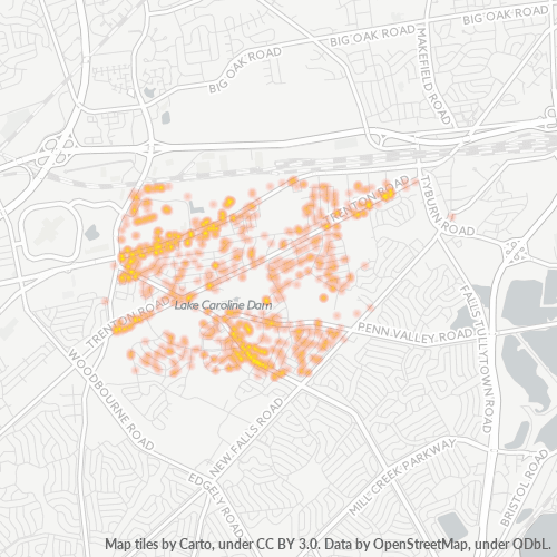 19030 Business Density Heatmap