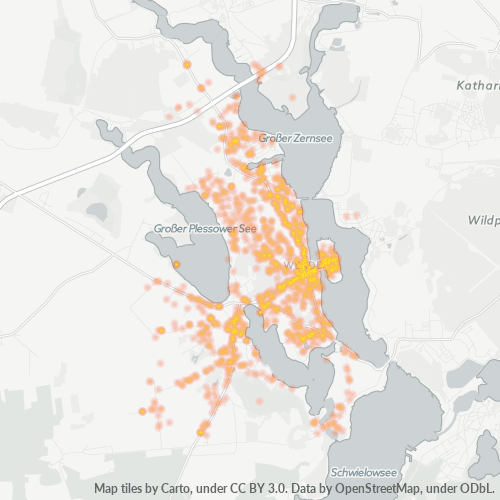 Heatmap für plz 14542