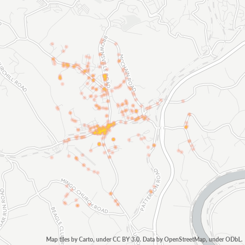 15332 Business Density Heatmap