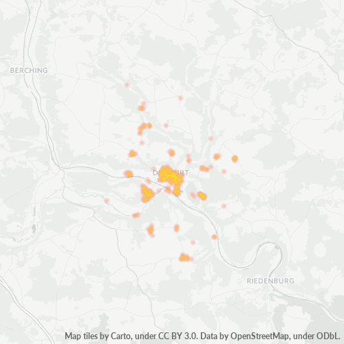 Heatmap für plz 92345
