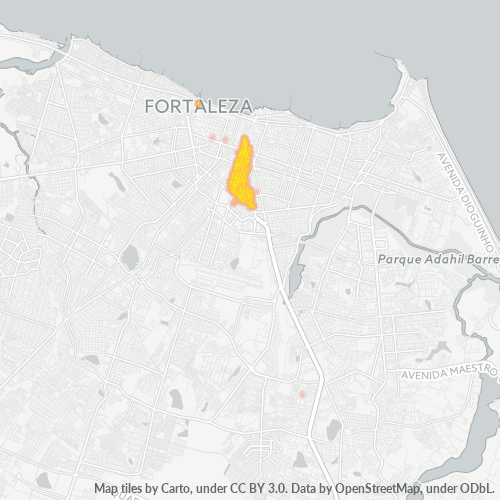 60050-000 Mapa de calor de densidad empresarial