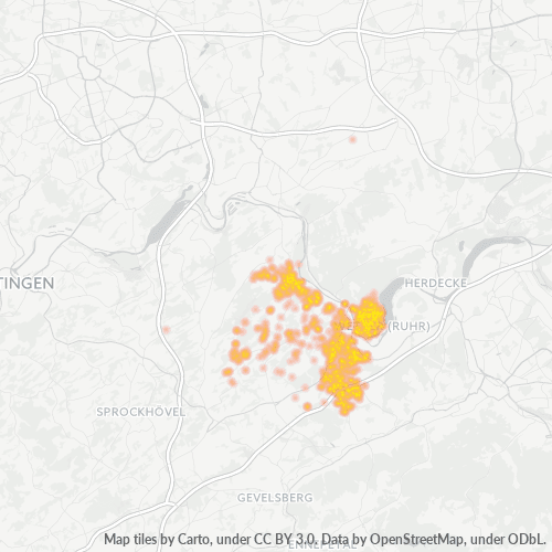 Heatmap für plz 58300