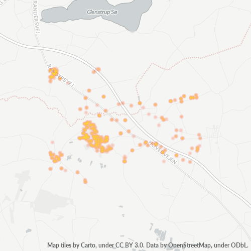 8990 Heatmap over forretningstæthed