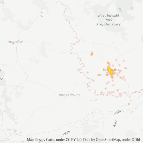 28-500 Mapa intensywności działalności gospodarczej