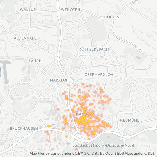 47166 Standortdichte-Heatmap