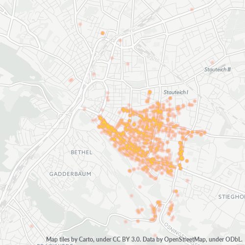 Heatmap für plz 33604