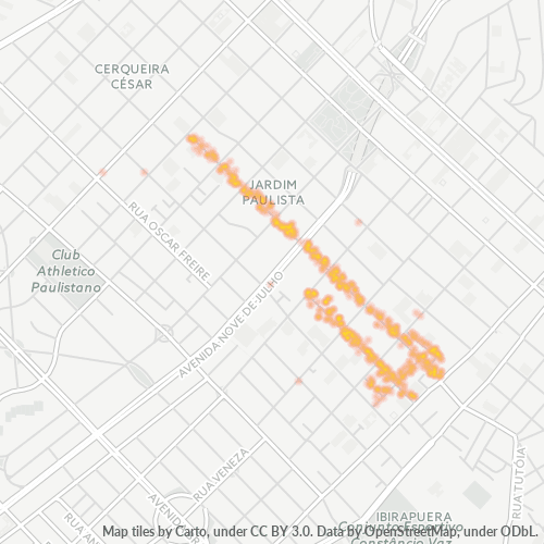 01423-000 Heatmap de Densidade da Empresa