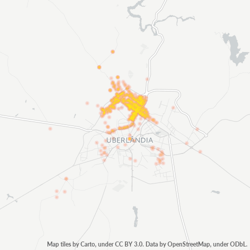 38402-000 Mapa de calor de densidad empresarial