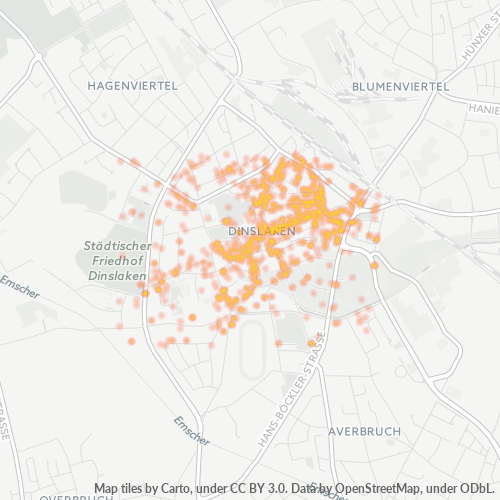 46535 Standortdichte-Heatmap