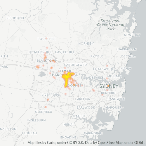 2142 Business Density Heatmap
