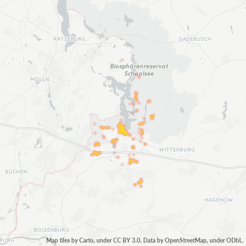 Heatmap für plz 19246
