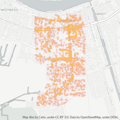70072 Business Density Heatmap
