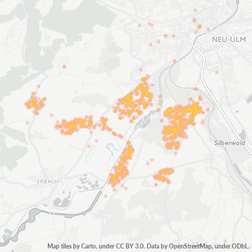 Heatmap für plz 89079