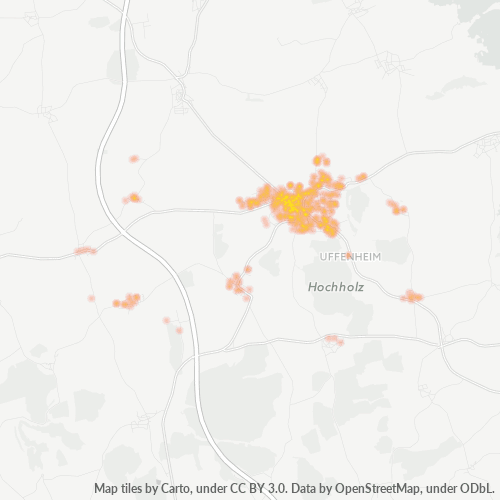 Heatmap für plz 97215
