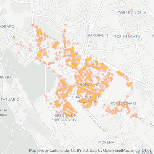 00173 Mappa di concentrazione per la densità di aziende