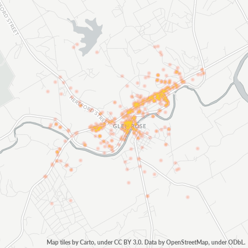 76043 Business Density Heatmap