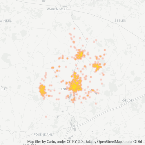 Heatmap für plz 59320