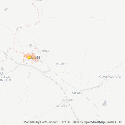 37420 Mapa de calor de densidad empresarial