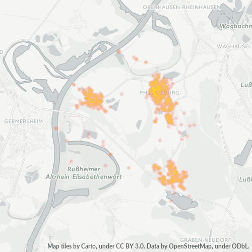Heatmap für plz 76661