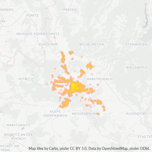 Heatmap für plz 96317