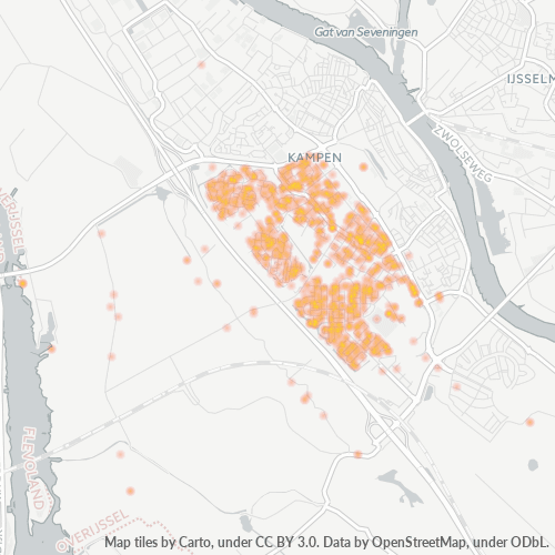Heatmap voor postcode 8265