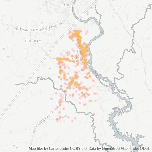 36854 Business Density Heatmap