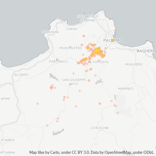 Mappa di calore per cap 90046