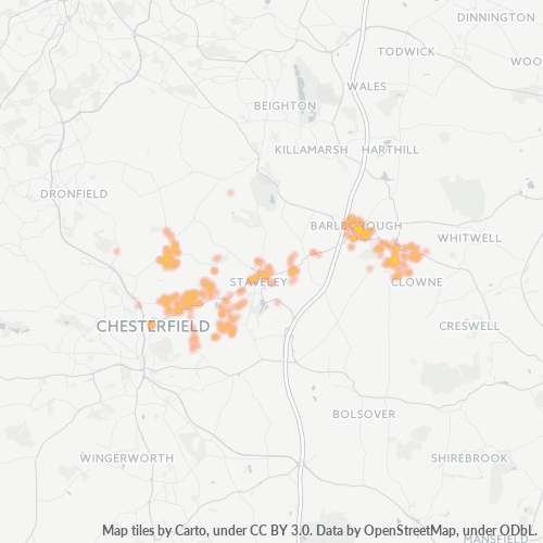 Heatmap for postal code S43