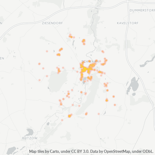 Heatmap für plz 18258