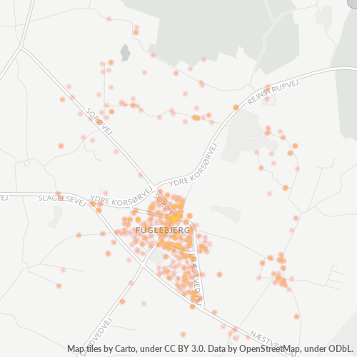 4250 Heatmap over forretningstæthed