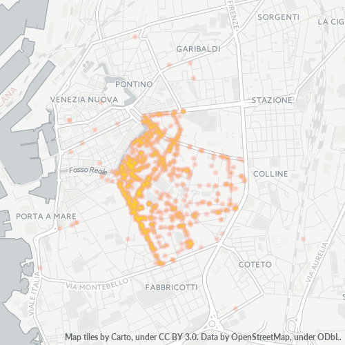 Mappa di calore per cap 57125