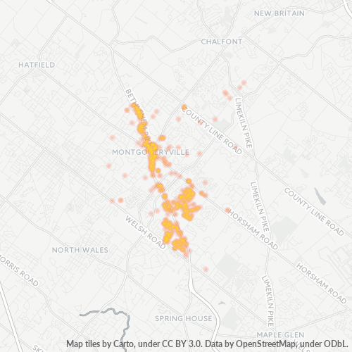 18936 Business Density Heatmap