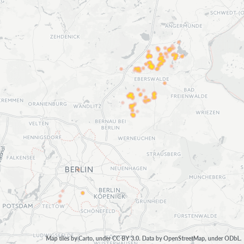 Heatmap für plz 16230