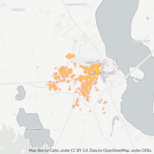 Heatmap für plz 18437