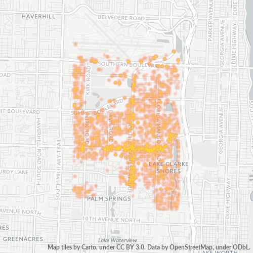 33406 Business Density Heatmap