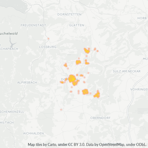 Heatmap für plz 72175