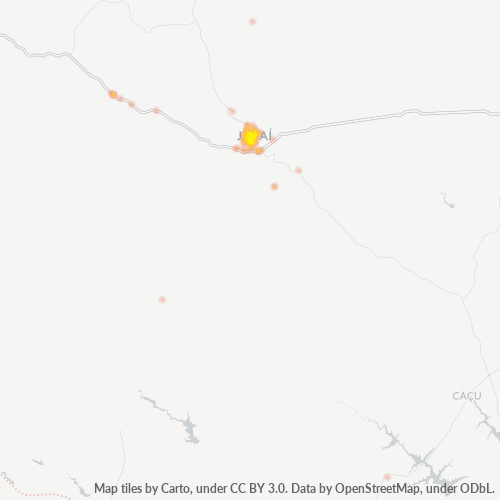 75800-000 Mapa de calor de densidad empresarial