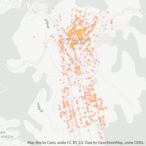 Mapa de calor para código postal 08211