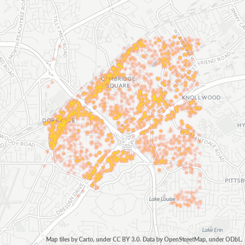 30340 Business Density Heatmap