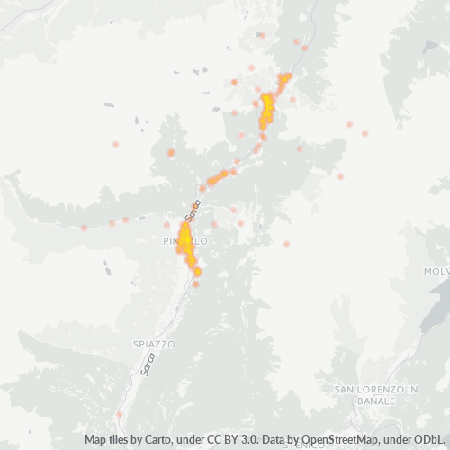 Mappa di calore per cap 38086