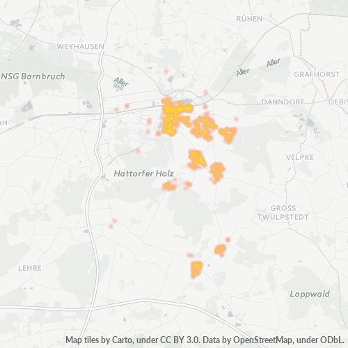 Heatmap für plz 38446