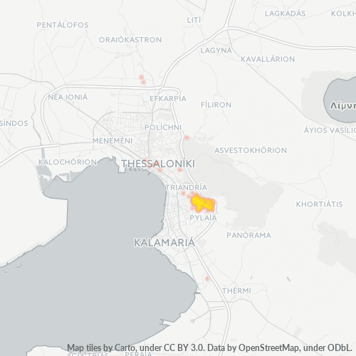 543 52 Χάρτης θερμότητας πυκνότητας επιχείρησης